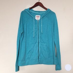 Teal Mossimo Zip-Up Sweatshirt